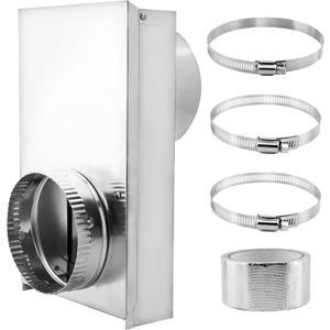 Periscope Dryer Vent,Dryer Vent Kit,Adjustable 0-5'' Dryer Vent Periscope for Dryers,with 3 Clamps & 1 Roll Aluminum Foil Tape,Dryer Telescoping Vent Kit,Space Save,Easy to Install