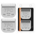 2Pack Size-7FC Blade Detachable Pet Clipper Replacement Blades Compatible with Andis Pet Clipper/ Oster A5/ Wahl KM Series Dog Clipper, Ceramic Blade & Stainless Steel Blade，Cutting length 3.2mm/ 1/ 8”