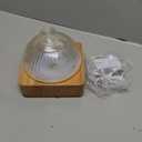 Glass Dome Essential Oil Diffuser with Glass Reservoir & Wood Base-No Plastic, 200ml Ultrasonic Diffuser for Aromatherapy with Timer 7 Color Light Auto-Off for Home Office Yoga Pilates (Yellow)