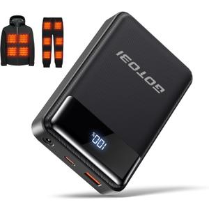 /   Heated Jacket Battery Pack - Heated Vest Battery Pack with LED Display and 2 Adapter Cables for Wulcea, ULUSERN, Genovega, and Other Outdoor Heating Coat