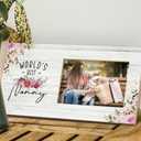SRADMO Nanny Gifts - World's Best Nanny 12x6 inch Wooden Tabletop Photo Frame