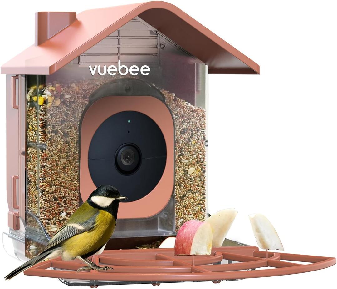 Bird Feeders for Outdoors, Bird Feeder with Camera Case Compatible with Google Nest Camera Outdoor, Smart Bird Feeder for Bird Watching with Your Security Camera - (Camera NOT Included), Brown Bird Feeders for Outdoors, Bird Feeder with Camera Case Compatible with Google Nest Camera Outdoor, Smart Bird Feeder for Bird Watching with Your Security Camera - (Camera NOT Included), Brown