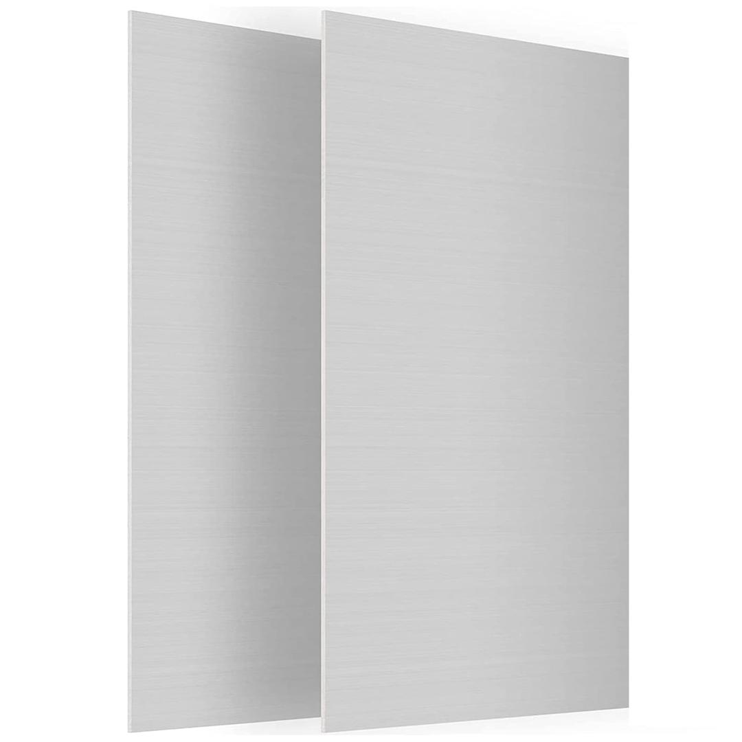 2Pack 6061 T651 Aluminum Sheet Metal 6" x 12" x 1/16"(0.06) Flat Plain Thin Aluminum Plate Covered with Protective Film, 1.5mm Heat Treatable Rectangle Aluminum Metal Plate for Crafting, lndustry