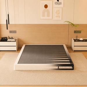 5 Inch Low Profile King Box Spring Metal Mattress Foundation, Easy Setup