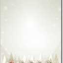 Santa & Reindeer Christmas Paper - 80 Sheets - Elegant Holiday Writing Paper for Seasonal Letters & Party Invitations - 8.5 x 11 - For Inkjet & Laser Printers