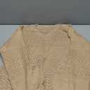 SHEWIN Women's Sweaters Casual Long Sleeve V Neck Lightweight Crochet Pullover Sweater Tops, XL