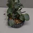 AlphaAcc Artificial Succulents Plants Decor Greenery Fake Succulents Indoor Potted Fake Plant with Rustic Black Clay Planter for Farmhouse Room Bathroom Bedroom Kitchen Office Dese Coffee Table Decor (12.8" H)