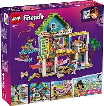 LEGO® Friends Beach House with Seals 42699 Building Kit with House, 3 Minidolls, 2 Seal Figures, Kayak and Hammock - Make Believe Toy for Girls and Boys, Aged 7 Years and Over - Toy Idea for Kids’