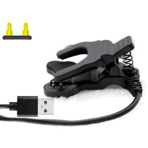 Black USB Port Compatibility Backup Chargers,2-Pin 3mm 4mm Clip Type Charging Cable USB Charger Adaptor for Smart Watch Wristbands,Chargers and Power Adapters