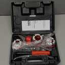 VEVOR Ratchet Pipe Threader Kit with 3 Dies, 1/2" NPT, 3/4" NPT, 1" NPT Ratcheting Pipe Threading Tool, Portable Pipe Threader Set with Storage Case for Plumbing Installation and Repair