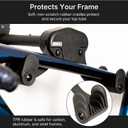 Bike Wall Mount - Horizontal Wall Hanger, Adjustable Design for Road, Mountain and Hybrid Bikes up to 48.5 lbs - Space-Saving Bike Rack for Garage or Apartment - Sturdy Indoor Bicycle Storage