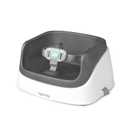 Ingenuity SmartClean Toddler Booster Seat for Kitchen Chair – Lightweight for on-the-go, Easy-Clean, 3-Point Harness Strap – Booster Seat for Dining Table, Slate