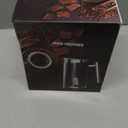 Huogary Milk Frother, Milk Steamer for Milk Foam & Hot Milk(4.5oz/10.5oz), Electric Milk Frother and Warmer for Homemade Coffee, 120V (Black)