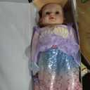 BABESIDE Mermaid Baby Doll Girl, 15-Inch Realistic Soft Baby Dolls with Shiny Mermaid Tail & Accessories, Cute Mermaid Toys for Girls Ages 3-10 Kids, Christmas, Birthday