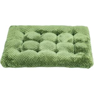 WONDER MIRACLE Fuzzy Deluxe Pet Beds, Super Plush Dog or Cat Beds Ideal for Dog Crates, Machine Wash & Dryer Friendly (22" x 30", M-Olive Green)