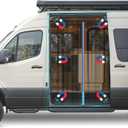 Kohree Van Bug Screen, Full Magnetic Strips Door Mesh Curtain, Universal Size for Side Door and Rear Door Flyscree Mosquito Net for Mercedes Sprinter Motorhome Camper (Side Door, 59" H x 43" W)