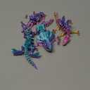 WOCNIB 4 PCS 3D-Printed Skeleton Dinosaurs, Mystery Articulated Dinosaurs Fidget Toys, Home/ Office/ Desk Decor, and Festival Basket Stuffers Gift, Assorted