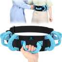 Gait Belt Transfer Belts with Handles for Lifting Seniors, Safety Gate Belt with Metal Buckle Nursing Safety Patient Assist for Elderly, Disabled, Physical Therapy, CaregiversBlue