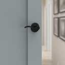 Kwikset Balboa Interior Passage Door Handle, Lever For Closet and Hallway Doors, Reversible Non-Locking Handle Lever, Matte Black