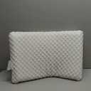 Hcore Ultra Thin Pillow 3.25" Stomach Sleeping, Slim Pillow for Side Back Stomach Sleepers, Gel Infused Memory Foam Pillows with Two-SidedPillow - CertiPUR-US - Standard (White-1pc)