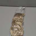 KooKaStyle Invisible Wire Hair Extensions with Transparent Wire Adjustable Size 4 Secure Clips 16 Inch Long Wavy Secret Hairpiece(Dark Ash Blonde mix Light Blonde Highlights)