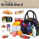 Black Cat Lunch Bag for Woman Reusable Funny Animal Leakproof Insulated Lunch Box Cooler Tote Bag Food Snack Container for Men Woman Adult Work Travel Picnic Cat Lover Gifts