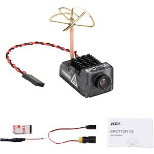 RunCam Spotter V2 FPV Camera and Transmitter Kit, 5.8G Micro AIO Cam, OSD, Integrated Mic, FOV170 Degree 700TVL, 40CH, 20MW-200MW Adjustable