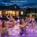 Solar Pool Lights for Inground & Above Ground Pool, 10-Color 4-Mode LED Pool Lights, Underwater Swimming Pool Lights with Timer, Submersible Pool Lights with Remote, Waterproof Design (Black, 1 Pack)