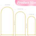 Wokceer Wedding Arch Backdrop Stand 6FT, 5FT, 4FT Set of 3 Gold Metal Arch Stand for Wedding Ceremony Baby Shower Birthday Party Decor
