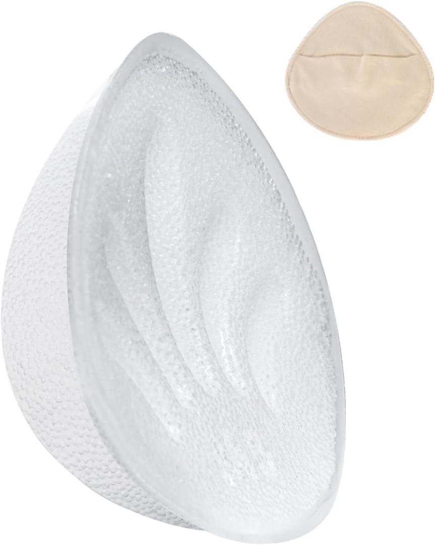 Lightweight Mastectomy Prosthetic Breast, Breathable Silicone Breast Form Bra Enhancer for Women Cosplay(1 Piece) (4#(Cup B), Transparent)