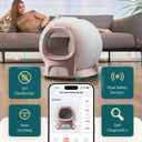 Petcove Automatic Self Cleaning Litter Box for Multiple Cats - PurrTek with Smart App (5GHz Wi-Fi), Triple Odor Control, Quiet Operation & Advanced Safety Sensors