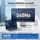 Cable Matters 48Gbps 8K Unidirectional USB C to HDMI 2.1 Cable for macOS, Windows - 3ft, Supports 4K@240Hz / 8K@60Hz with HDR, Thunderbolt 4 to HDMI 2.1 Cable, No Firmware Update Needed