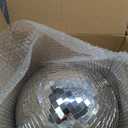 17 Pcs Disco Ball Set, Large & Mini Silver Mirror Balls (12", 8", 6", 4", 3.2"), Reflective Glass Hanging Ornaments for 70s Party, Wedding, Stage Decor, Christmas Tree & New Year Decoration