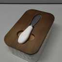 Butter Dish with Lid, Ceramic Butter Dish for Countertop, Airtight Butter Keeper with Knife, Butter Storage, Kitchen Decor & Housewarming Gift