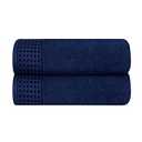 GLAMBURG 100% Cotton 2 Pack Oversized Bath Towel Set 28x55 Inches, Ultra Soft Highly Absorbant Compact Quickdry & Lightweight Large Bath Towels, Ideal for Gym Travel Camp Pool - Navy Blue