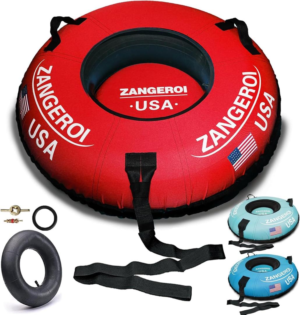 Snow Tube Snow Tubes for Sledding Heavy Duty 47 inch Snow Sleds for Kids and Adult Heavy Duty Snow Sleds for Adults Inflatable Snow Tube for Kids with Snow Tube Cover