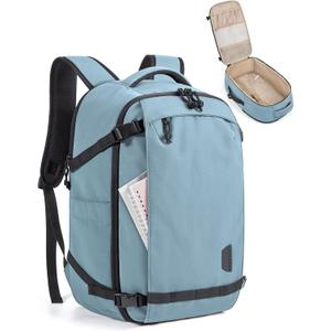 BAGSMART Travel Backpack Women, 15.6 Inch Carry On Backpack Flight Approved, TSA Approved Personal Item Travel Bag, Water Resistant Weekender Bag Luggage Daypack, Forest Green