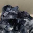 Cozy Bliss Faux Fur Throw Blanket for Couch, Fuzzy Soft Plush Thick Bubble Blanket for Sofa Bedroom Living Room, 50 * 60 Inches Tie-dye Blue