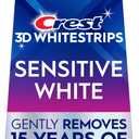 Crest 3D Whitestrips Sensitive White Teeth Whitening Kit, 18 Treatments, Each with 1 Upper/1Lower, 36 Strips Crest 3DWhite Teeth Whitening Strips
