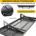 2Pack 1.64x4ft Adjustable Metal Garage Wall Shelving Heavy Duty Garage Storage Shelf Wall Mounted Black