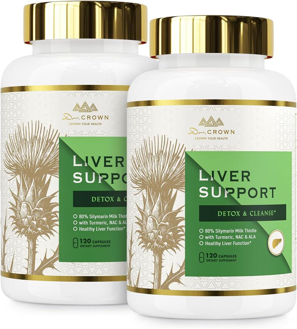 Milk Thistle Supplement for Liver Cleanse Detox & Repair- 80% Silymarin, with N-Acetyl Cysteine(NAC), Artichoke, Turmeric & Dandelion for Liver & Antioxidant Support, Gluten Free, Non-GMO Exp: 05-15-28
