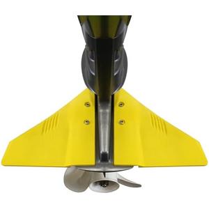 QuickMarine Boat Hydrofoil Stabilizer for Marine Outboard and Sterndrive Motors made of PA66 Plastic Yellow