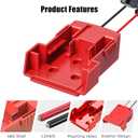 2 Pack Power Wheel Adapter for Milwaukee Battery Adapter 18V Power Wheels Battery Converter 12AWG Wire with Fuse Holder and 6PCS 30Amp Fuses for 18V Battery UIInosoo for DIY, RC Toys and Robotics