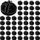 48 Pieces Cube Connectors Plastic Storage Wire Cube Organizer ABS Connectors for Modular Closet Storage Organizer and Wire Shelf (Black)