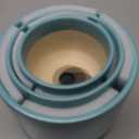 LE TAUCI Ceramic Plant Pots, 4.3+5.3+6.8 inch, Set of 3, Planters with Drainage Hole and Saucer, Indoor Flower Pot with Hole Mesh Pad, Gifts for Mom, Aqua