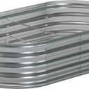 6x3x1.3 Oval Galvanized Raised Garden Bed,Outdoor Planter Box Metal Patio Kit Planting Bed for Vegetables Flowers and Succulents (Silver)