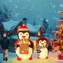 36" Lighted Christmas Penguin Decorations 1-Piece Christmas Outdoor Decorations Penguin Set with 75 Warm White LEDs, Expandable Decor for Yard, Garden, Storefront