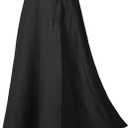 Women's Linen Wrap Skirt Casual Maxi Skirt Vintage A line Linen Skirt, M