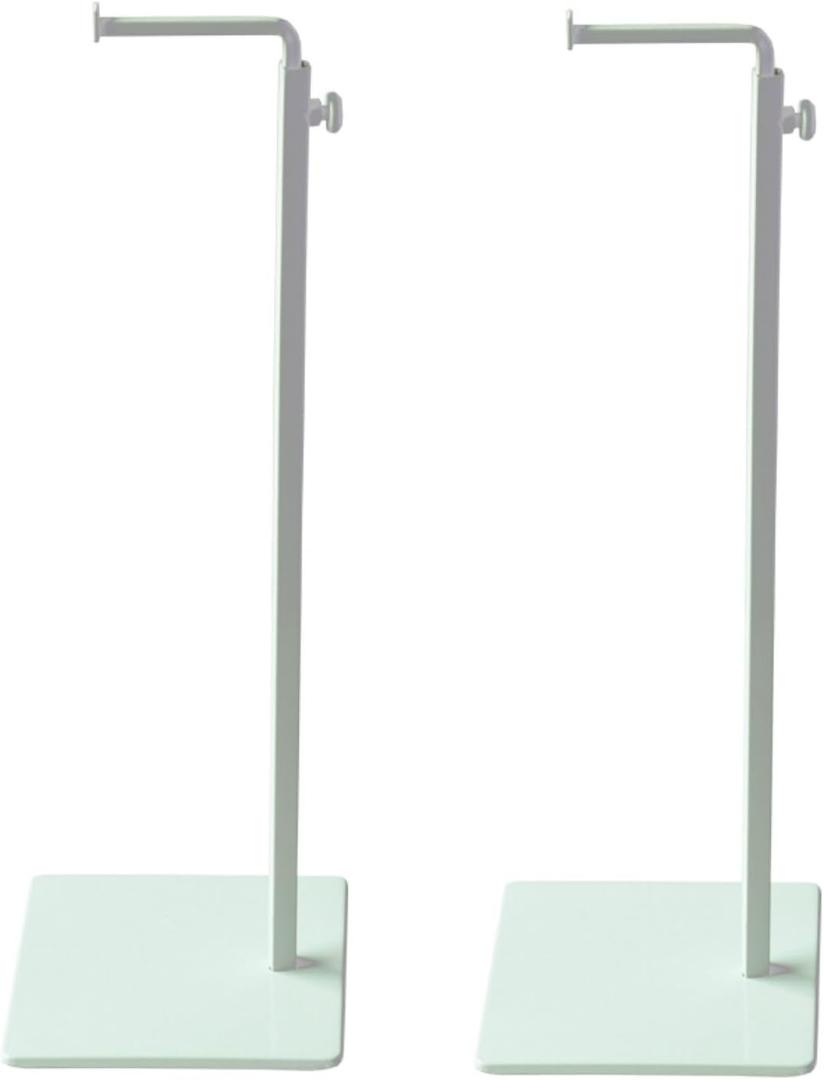 2pack of metal Handbag Rack Display Single Side Adjustable Handbag Display Stand Purse Display Rack (WHITE)