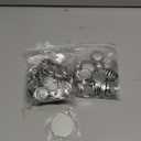 100 Pieces Blank Button Badge Parts for Button Maker Machine, Metal Shells Metal Back Cover and Clear Mylar Components, DIY Crafts Arts Supplies for Presents, Souvenirs (25mm)